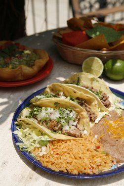 Tacos with authentic Mexican ingredients