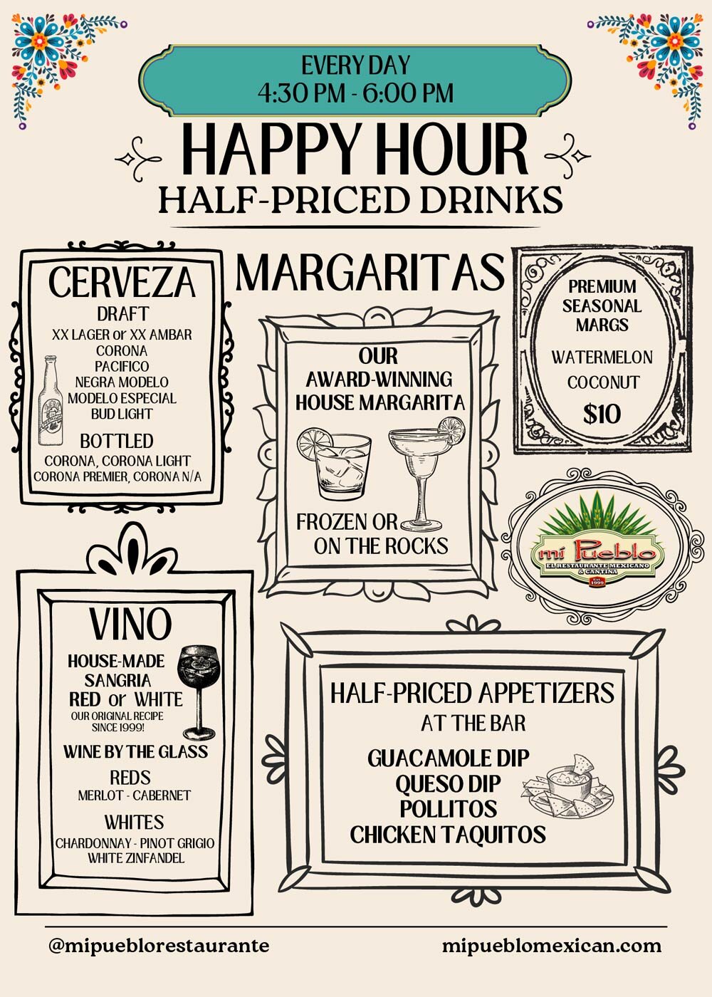 Mi Pueblo Mexican Menu