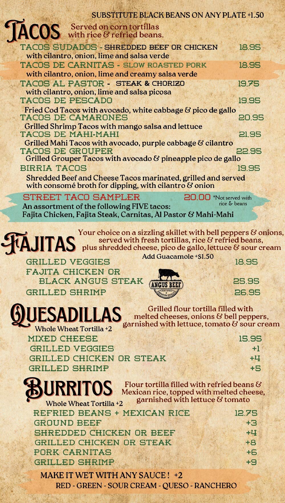 Mi Pueblo Combination Menu